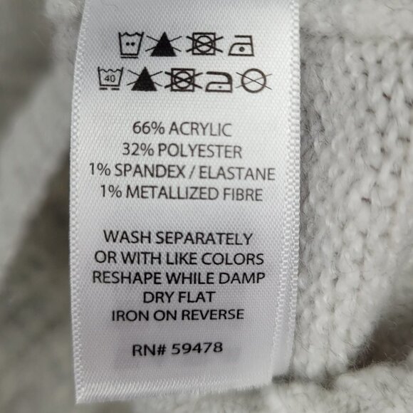 Silverflint Gray Pink Nordic Fair Isle Crewneck Sweater XS - Picture 4 of 5